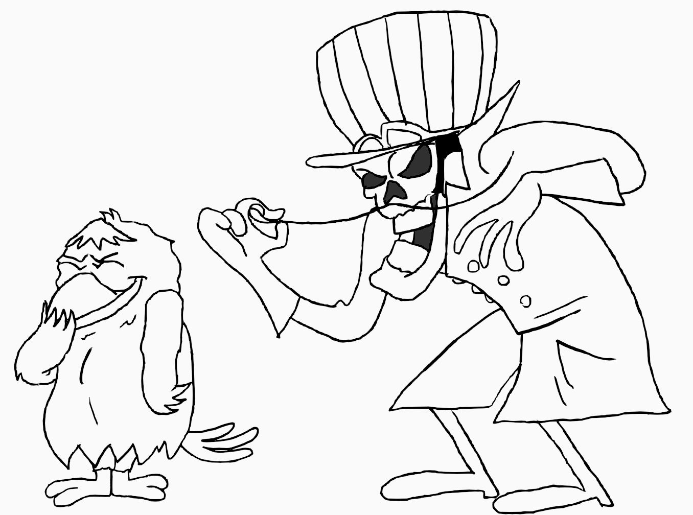 Stirfry and De Bonesby as Muttley and Dick Dastardly